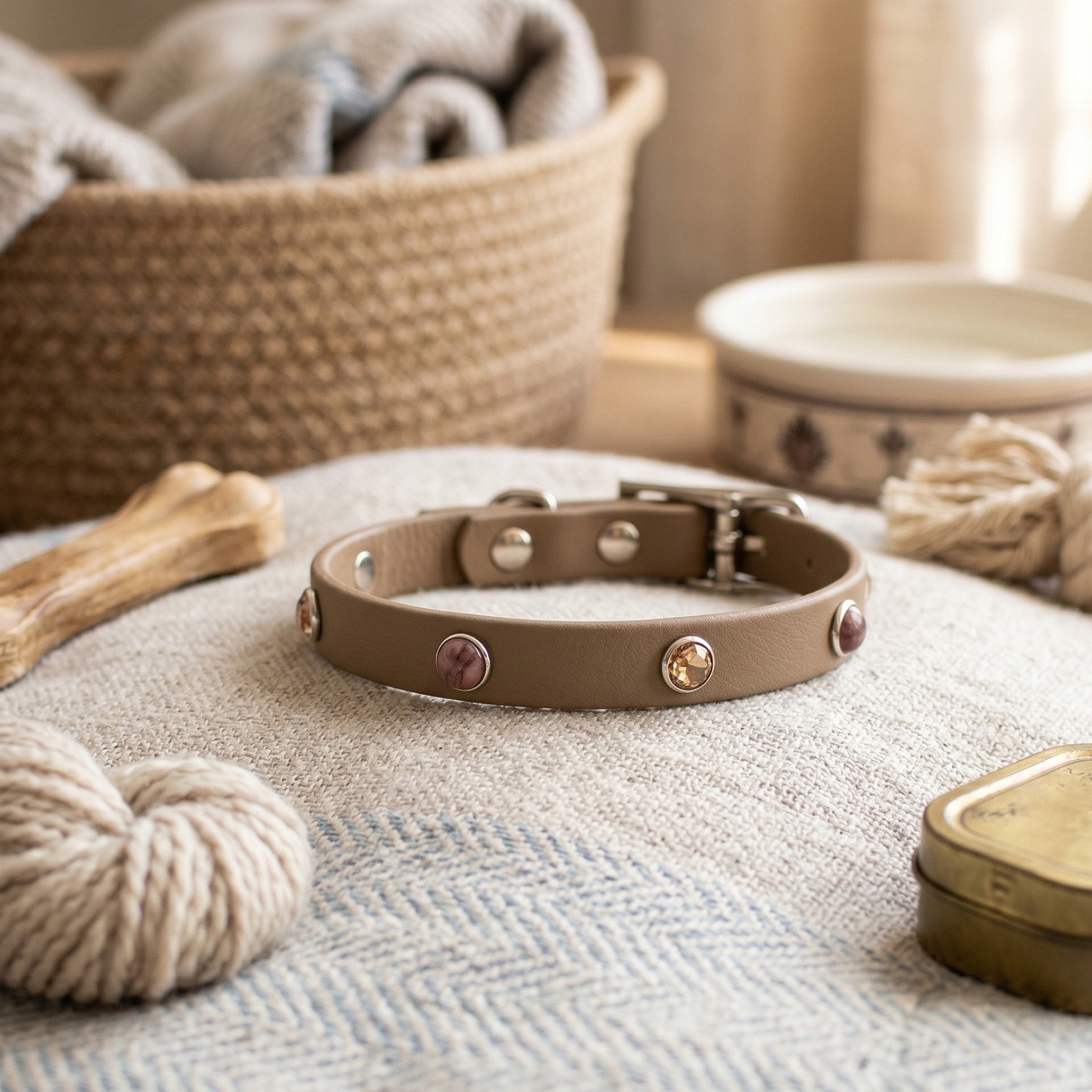 Collare per cani Multi Strass in Biothane
